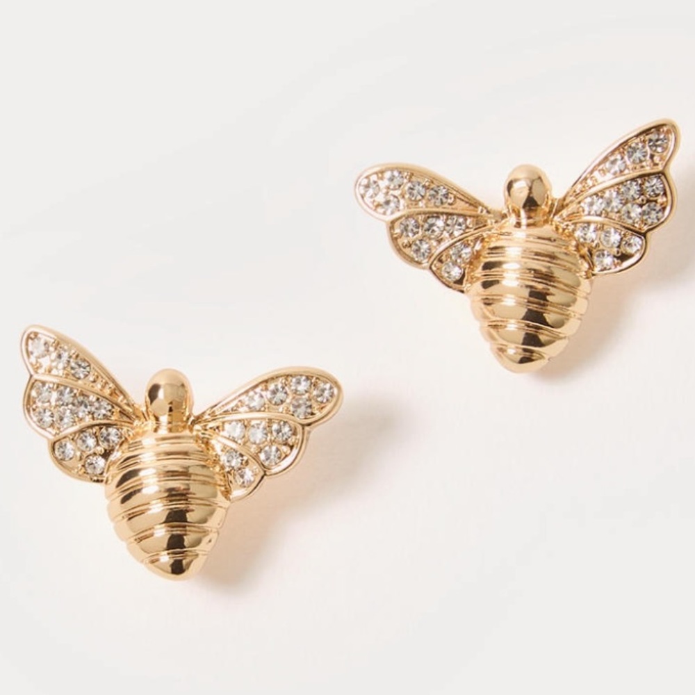 NWT Lilly Pulitzer Gold Bee Earrings - Picture 3 of 9